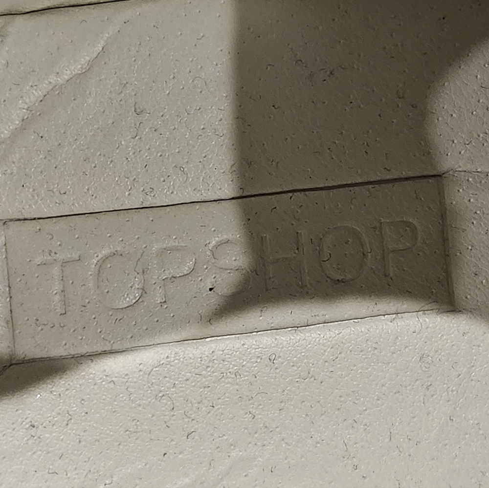 Topshop White Casual Embroidered Sneakers Size 8.5 - Picture 8 of 9